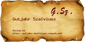 Gutjahr Szalviusz névjegykártya